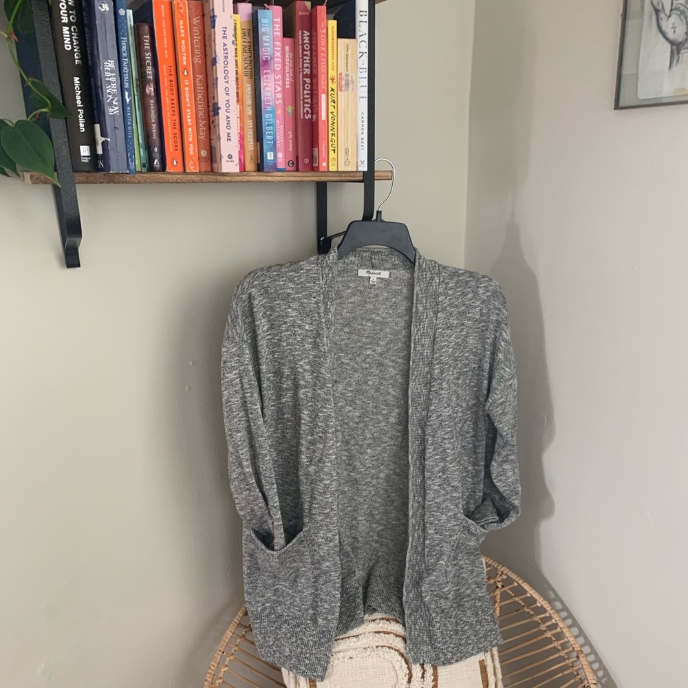 Madewell back and grey sweater